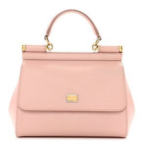 AUTHENTIC DOLCE & GABBANA Light Pink Leather Handbag